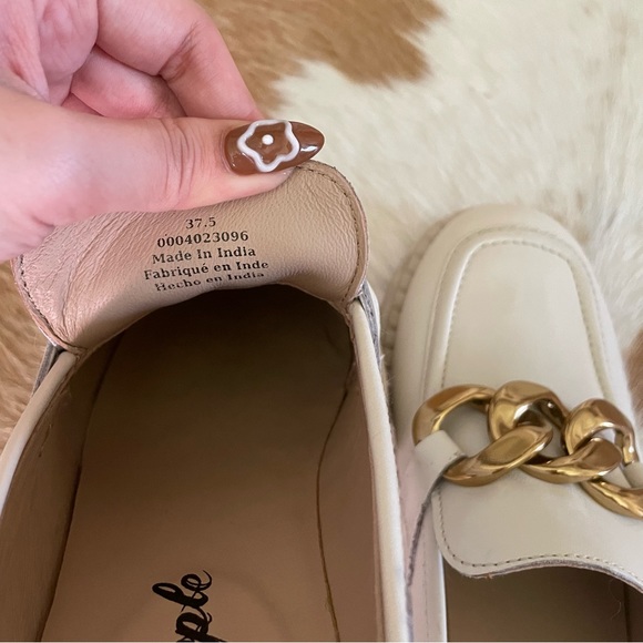 Free People Lyra Link Loafer Mules in Bone EU37.5 - Picture 6 of 9